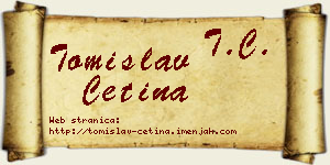 Tomislav Cetina vizit kartica